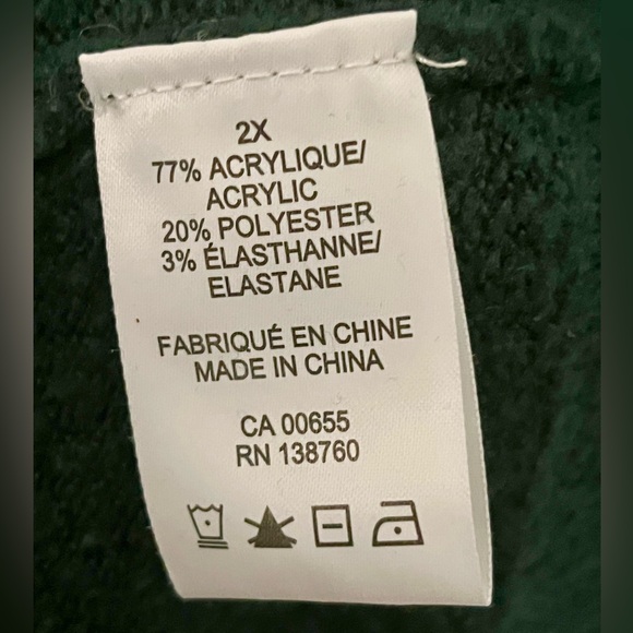 EUC 2X Penningtons Forest Green Fair Isle Sweater - Picture 9 of 9